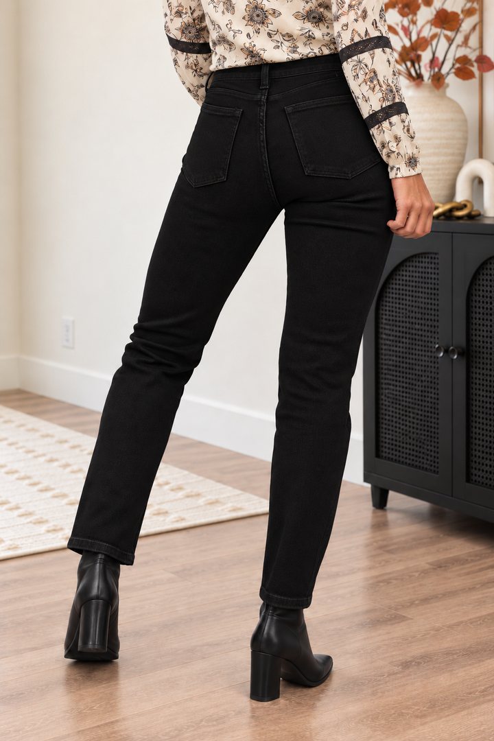 Kancan Adaline Slim Leg Jean (Black)