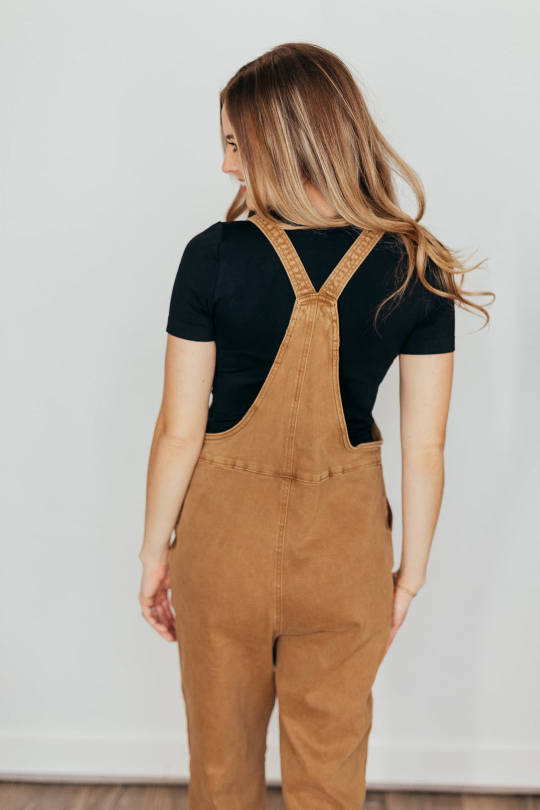 Zen Washed Twill Overalls (Deep Camel)