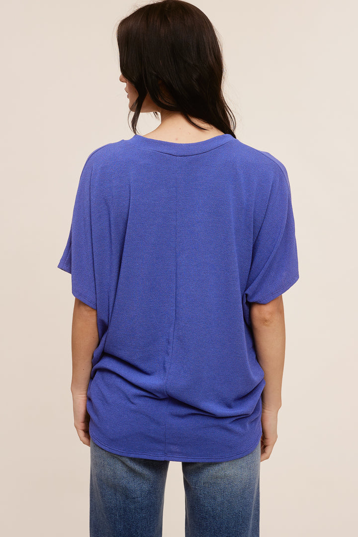 Jolie Slouchy Dolman Tee (Dazzling Blue)