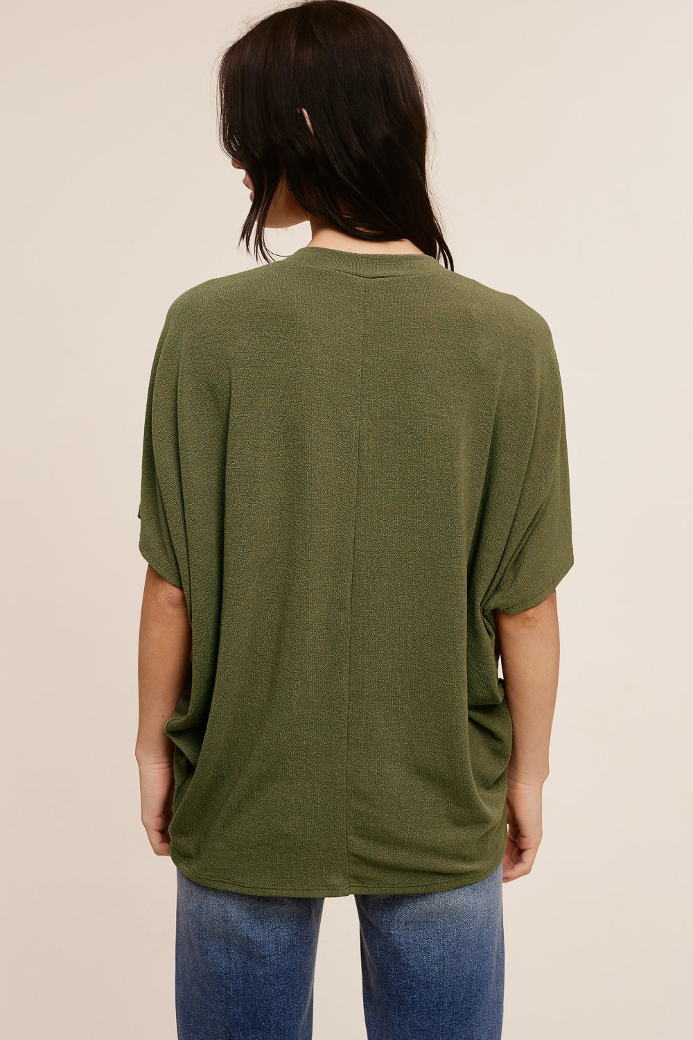 Jolie Slouchy Dolman Tee (Dark Olive)