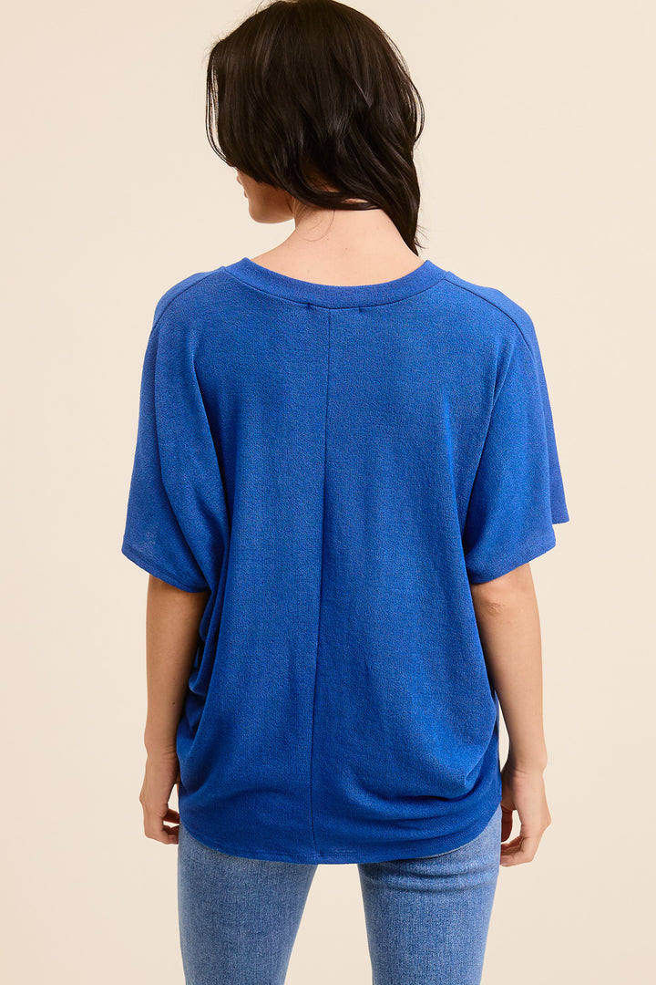 Jolie Slouchy Dolman Tee (Royal Blue)