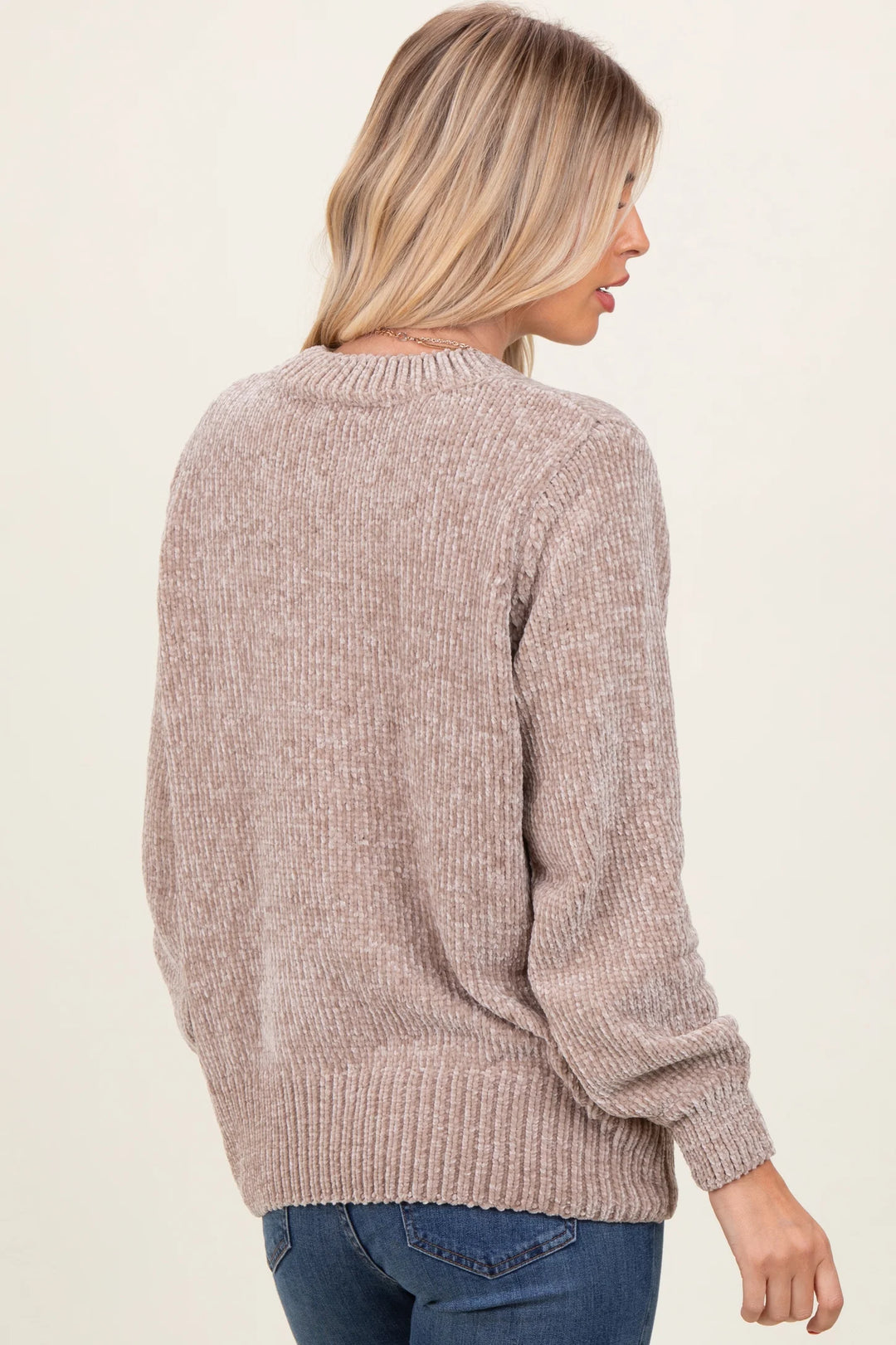Zen Chenille Rib Sweater (Heather Mocha)