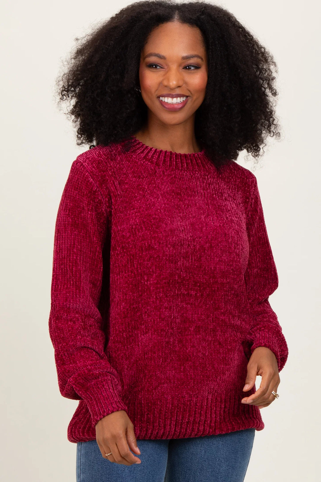 Zen Chenille Rib Sweater (Cabernet)