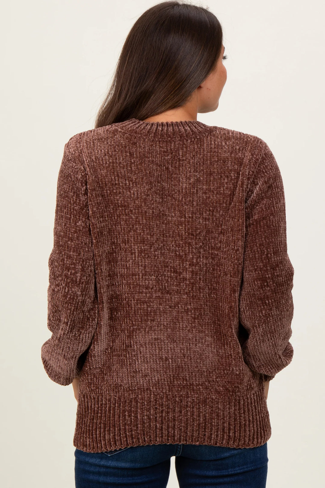Zen Chenille Rib Sweater (Cedar Brown)