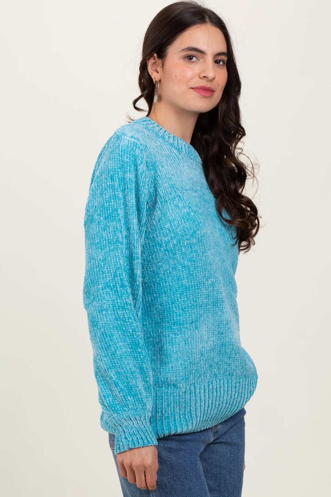 Zen Chenille Rib Sweater (Dusty Teal)