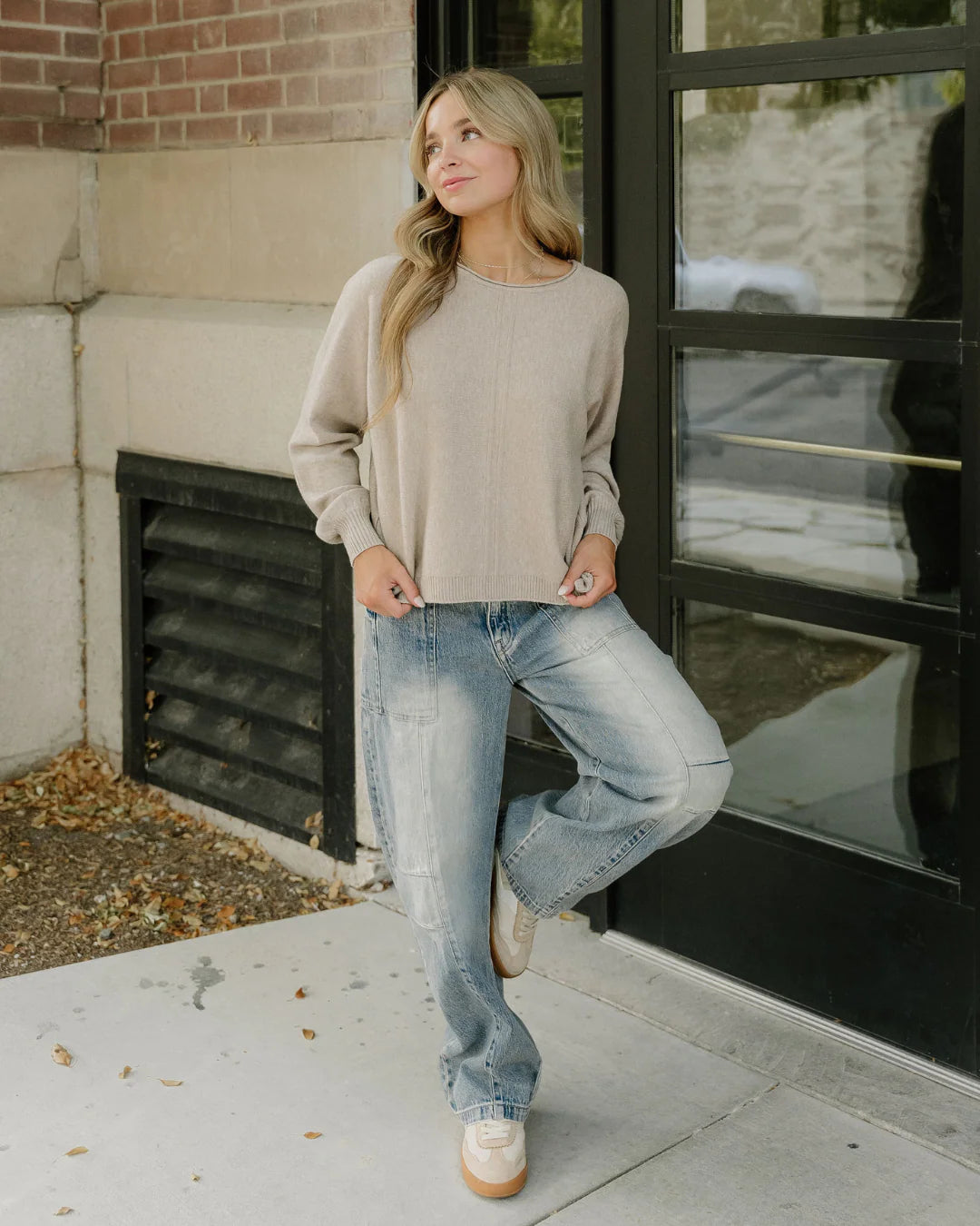 Zen Soft Knit Sweater (Heather Mocha)