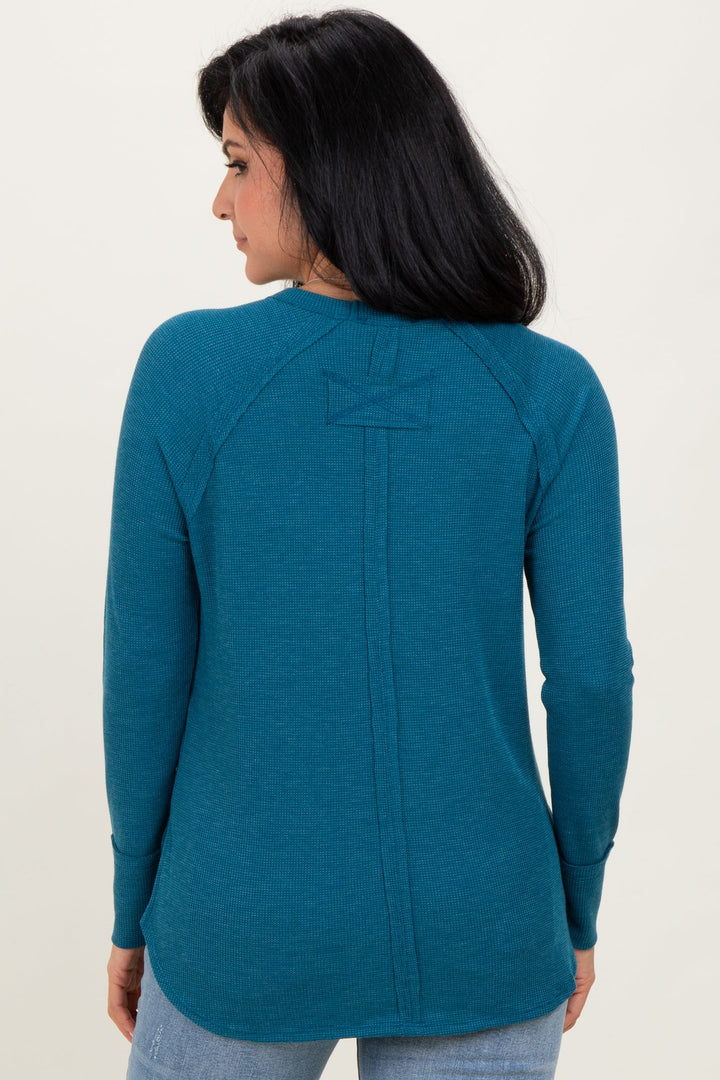 Zen Relaxed Waffle Top (Teal)