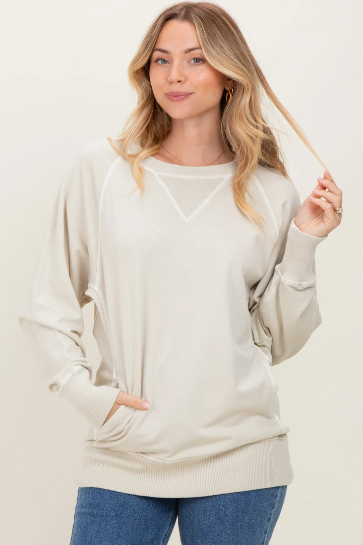 Zen French Terry Sweatshirt (Sand Beige)