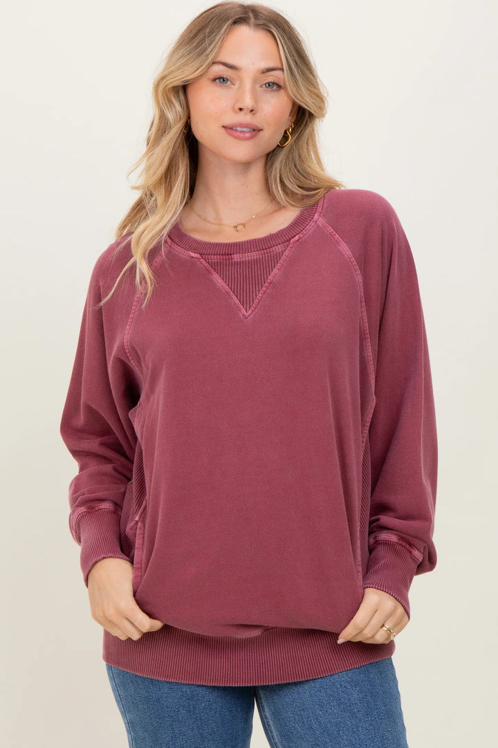 Zen French Terry Sweatshirt (Cabernet)