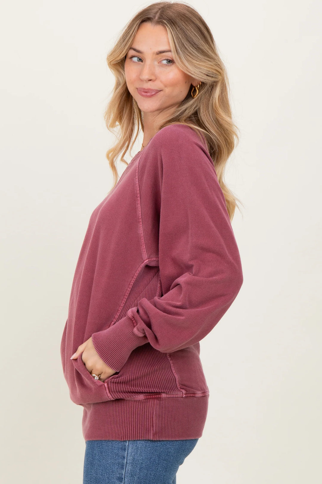 Zen French Terry Sweatshirt (Cabernet)