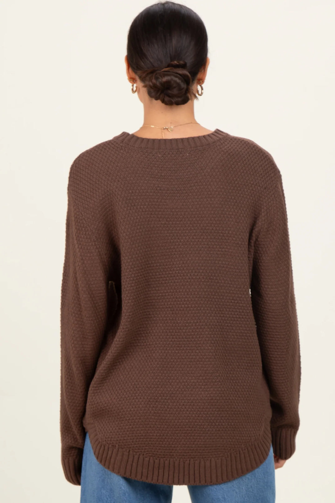 Zen Waffle Sweater (Brown)