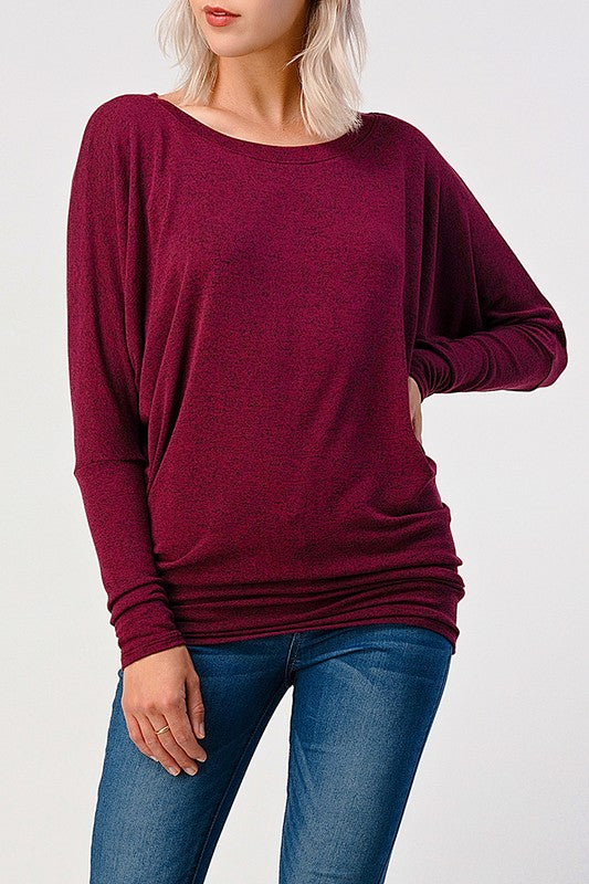 Natural Vibe Knit Long Sleeve (Apple Wine)