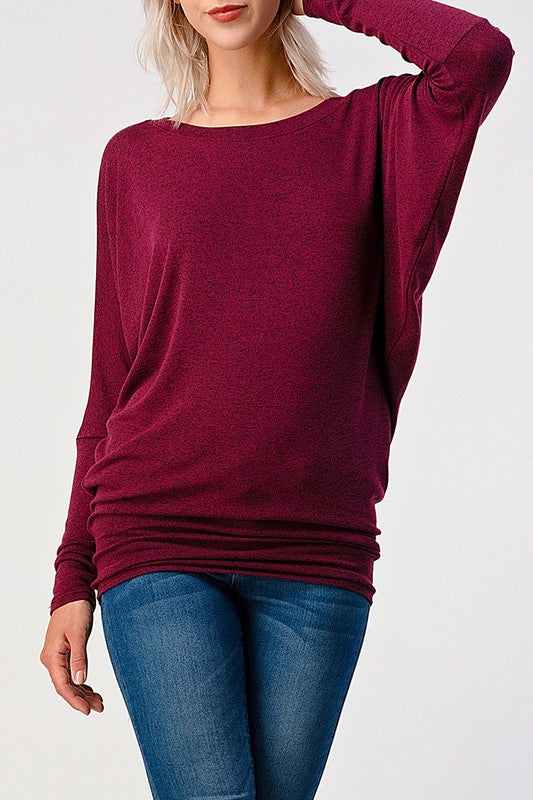 Natural Vibe Knit Long Sleeve (Apple Wine)