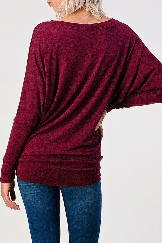 Natural Vibe Knit Long Sleeve (Apple Wine)