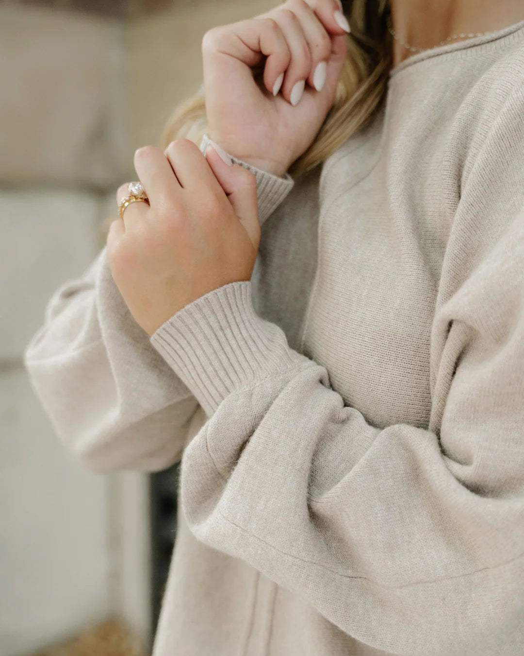 Zen Soft Knit Sweater (Heather Mocha)