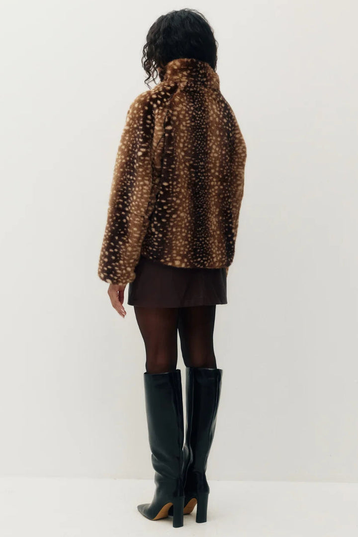 Kuwalla Tachette Faux Fur Half Zip