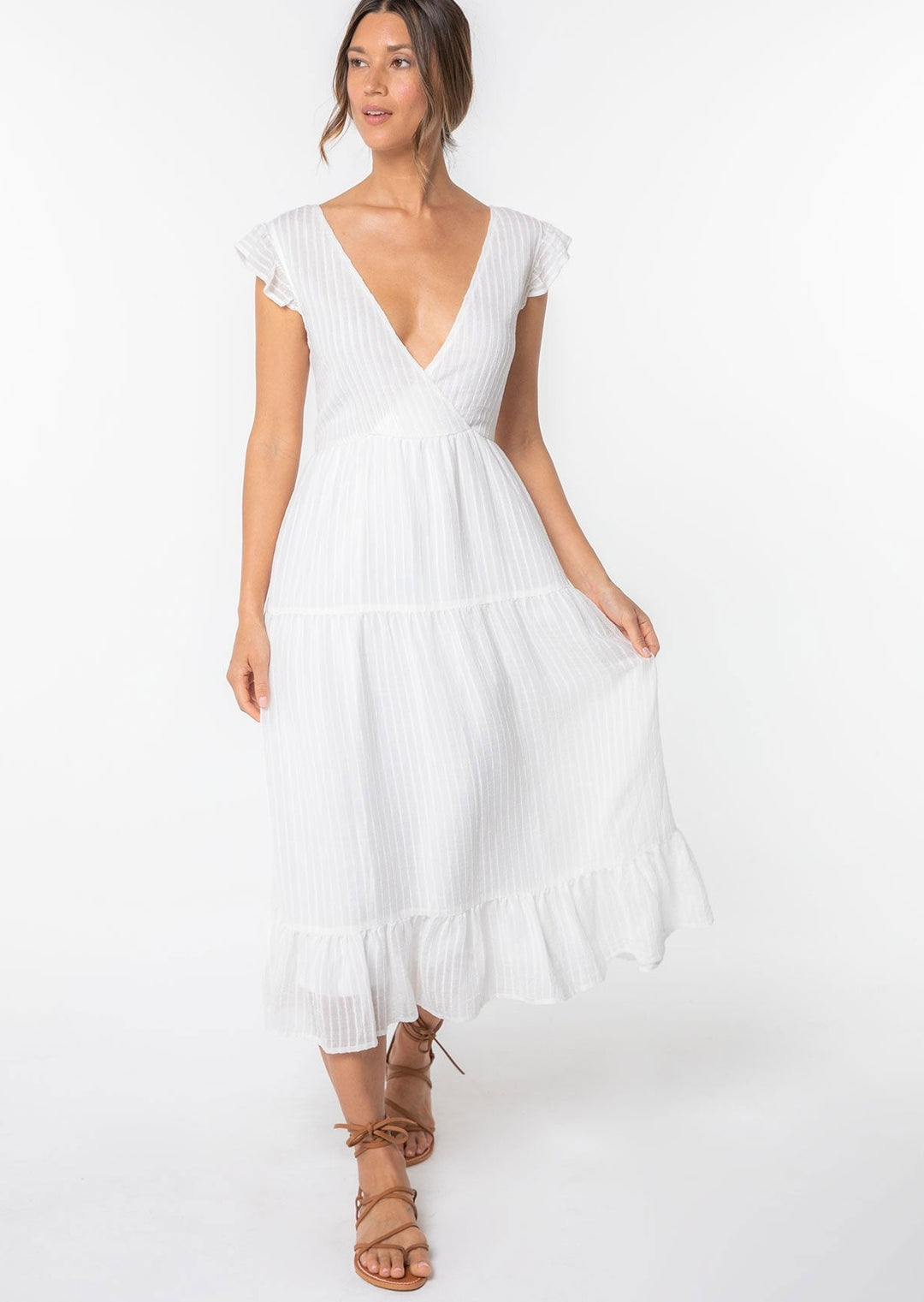 Lovestitch Talia Midi Dress (Off White)