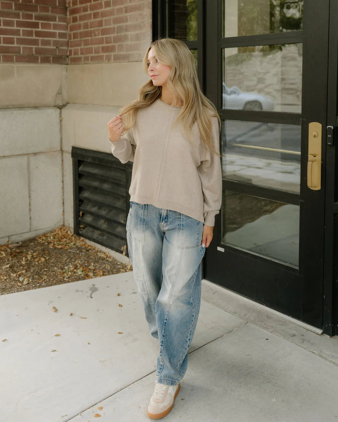 Zen Soft Knit Sweater (Heather Mocha)