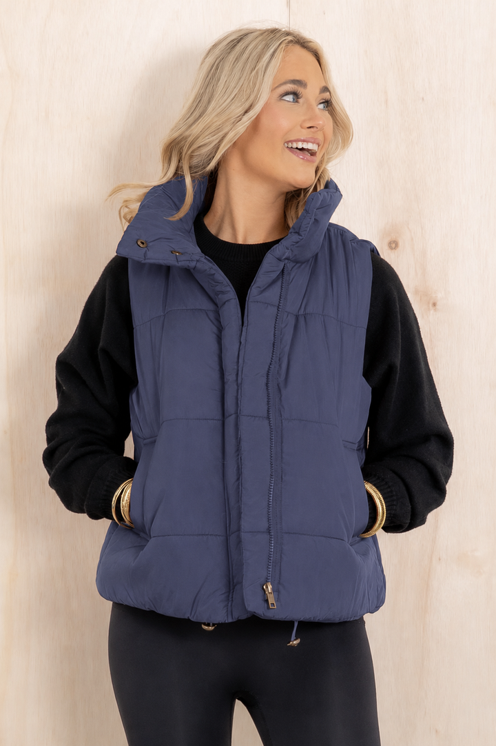 Zen Puffer Vest (Dark Navy)