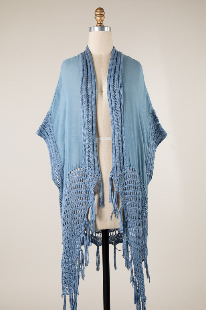 My Cozy Crochet Cardigan (Denim Blue)