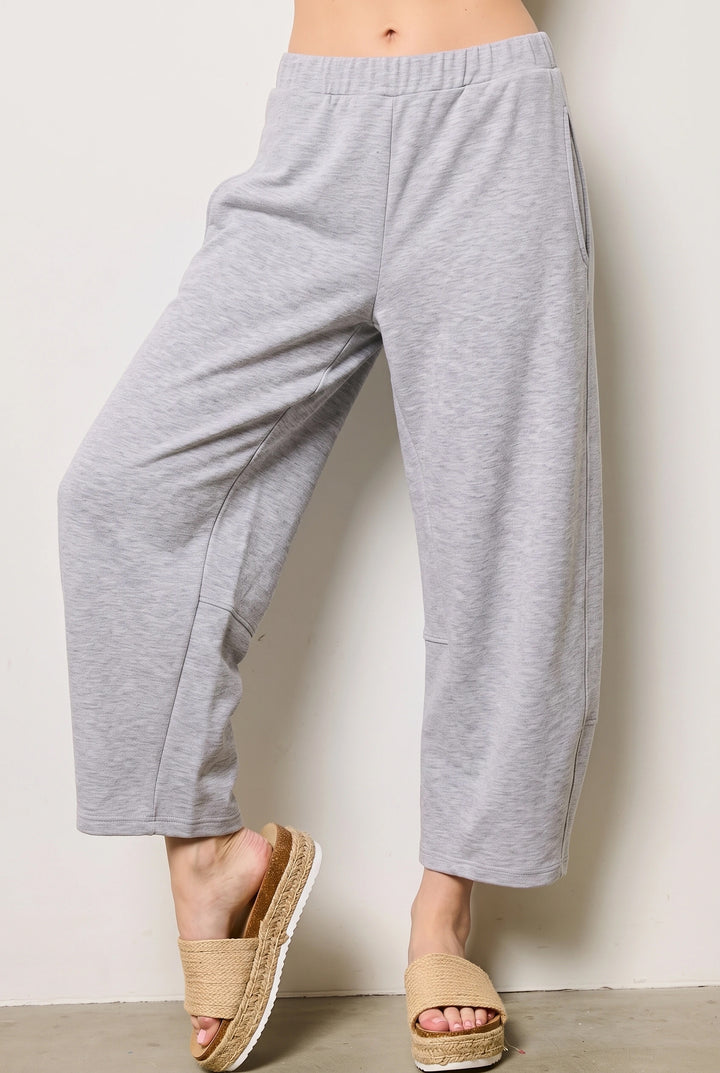 Jolie Scuba Barrel Lounge Pants (Heather Grey)