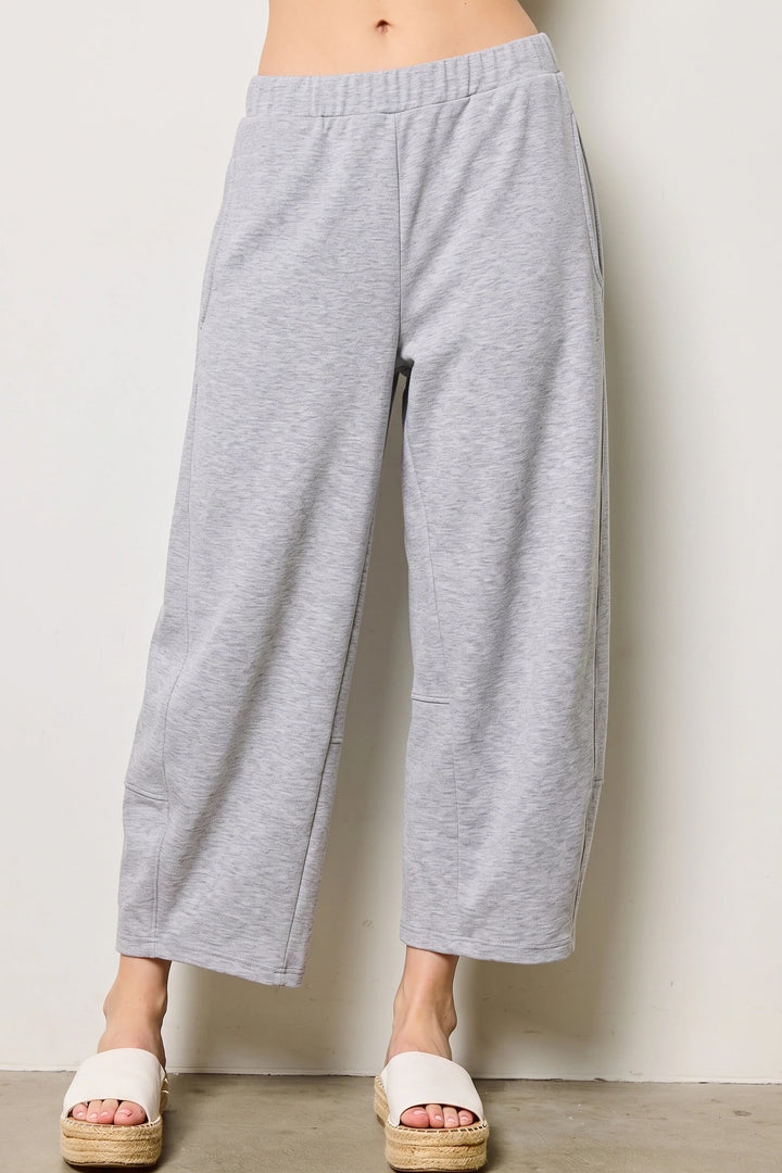 Jolie Scuba Barrel Lounge Pants (Heather Grey)