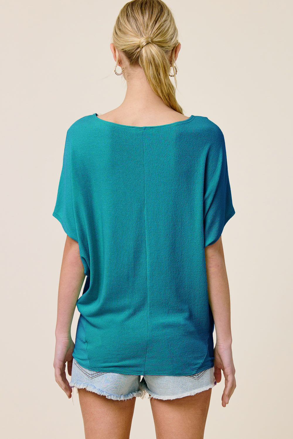 Jolie Boat Neck Dolman Tee (Spruce)