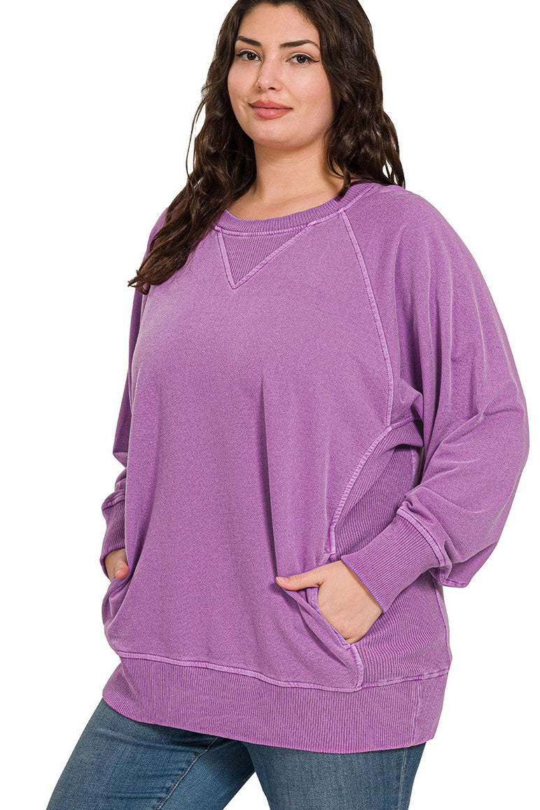 Zen French Terry Sweatshirt (Plum)