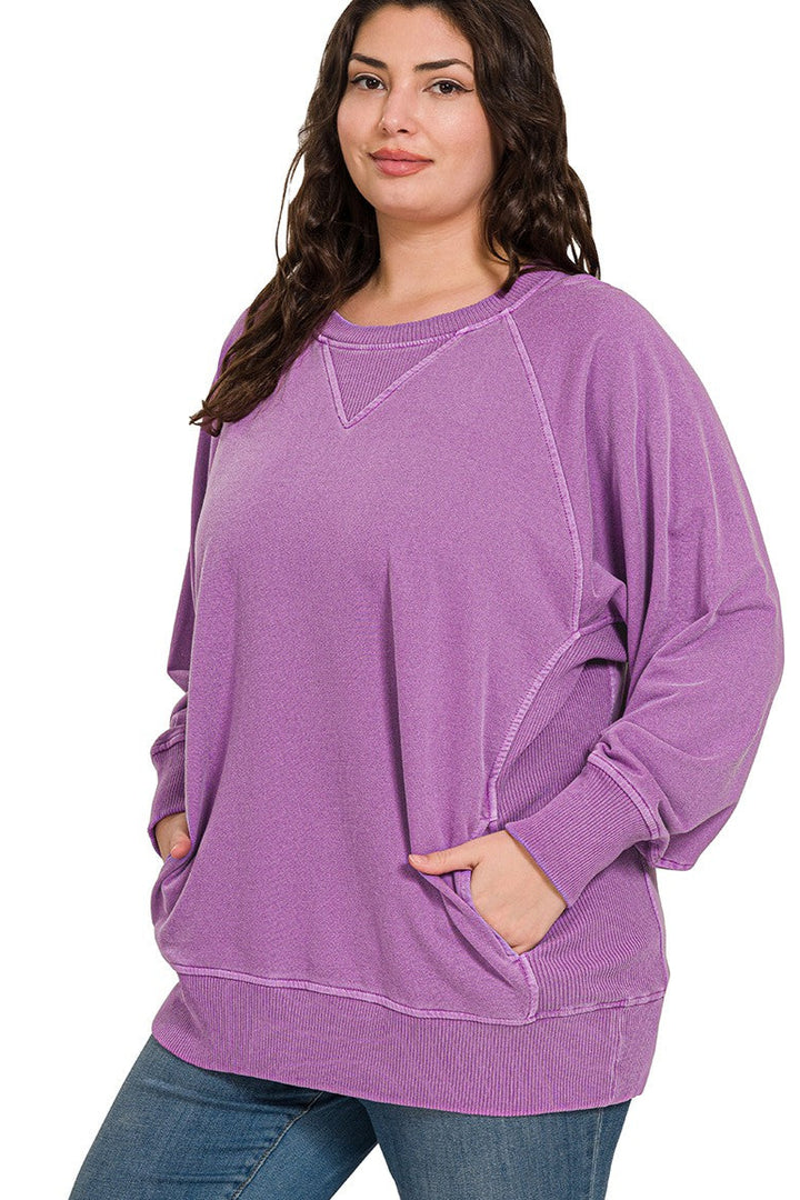 Zen French Terry Sweatshirt (Plum)
