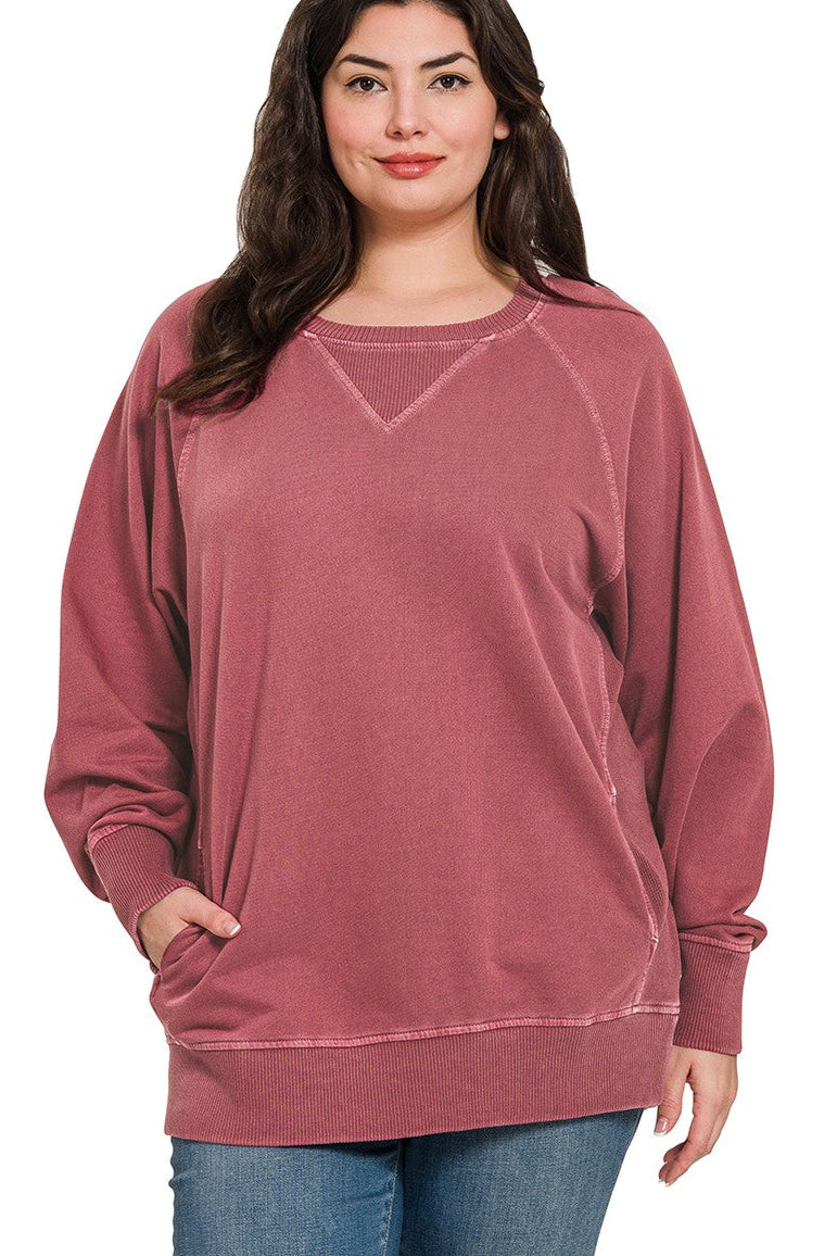 Zen French Terry Sweatshirt (Cabernet)
