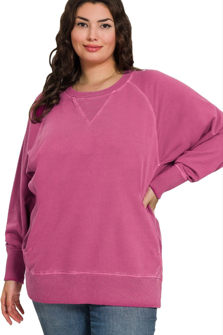 Zen French Terry Sweatshirt (Wine)