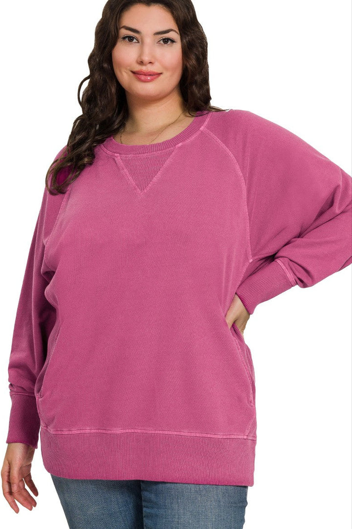 Zen French Terry Sweatshirt (Wine)