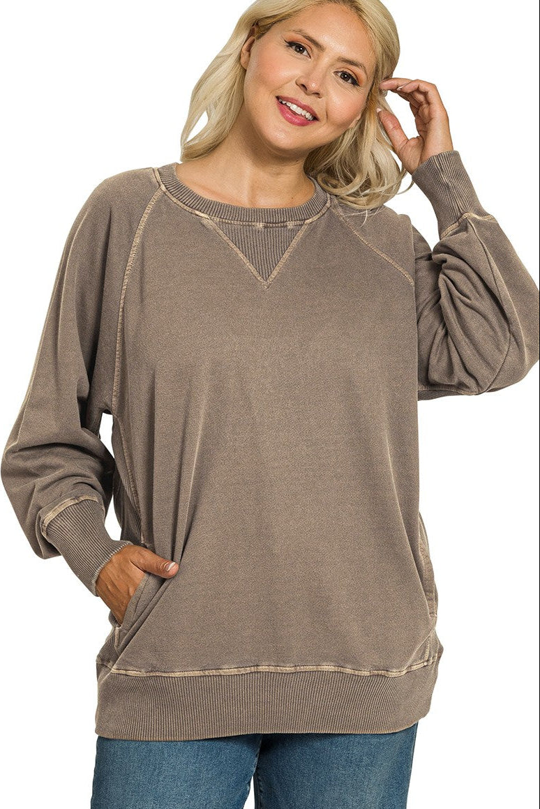 Zen French Terry Sweatshirt (Brown)