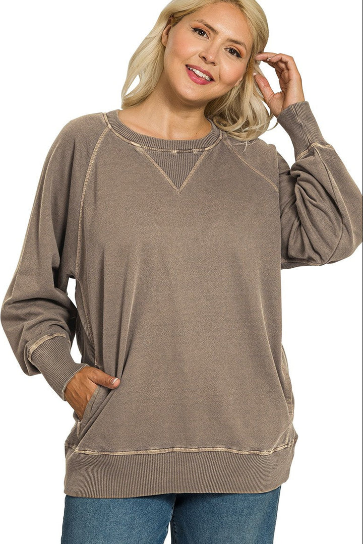 Zen French Terry Sweatshirt (Brown)