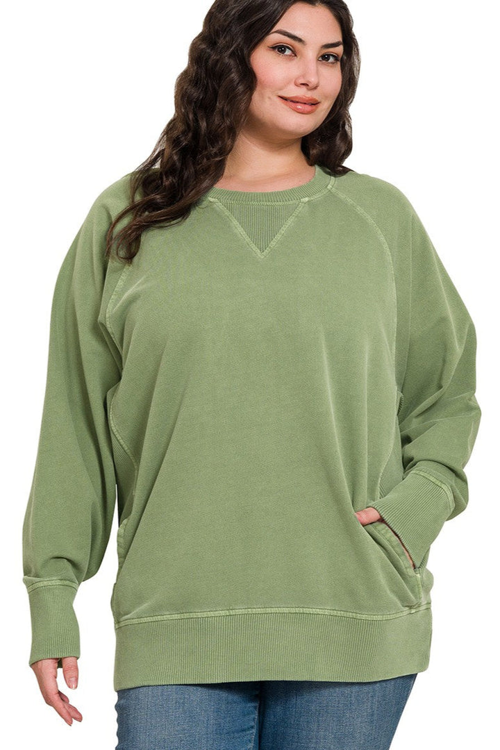 Zen French Terry Sweatshirt (Olive)