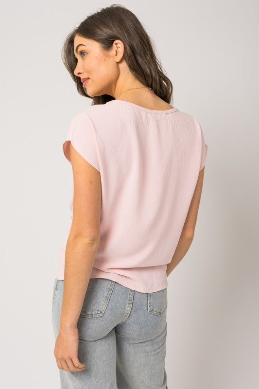 Sunday Edition Twisty Tee (Light Pink)