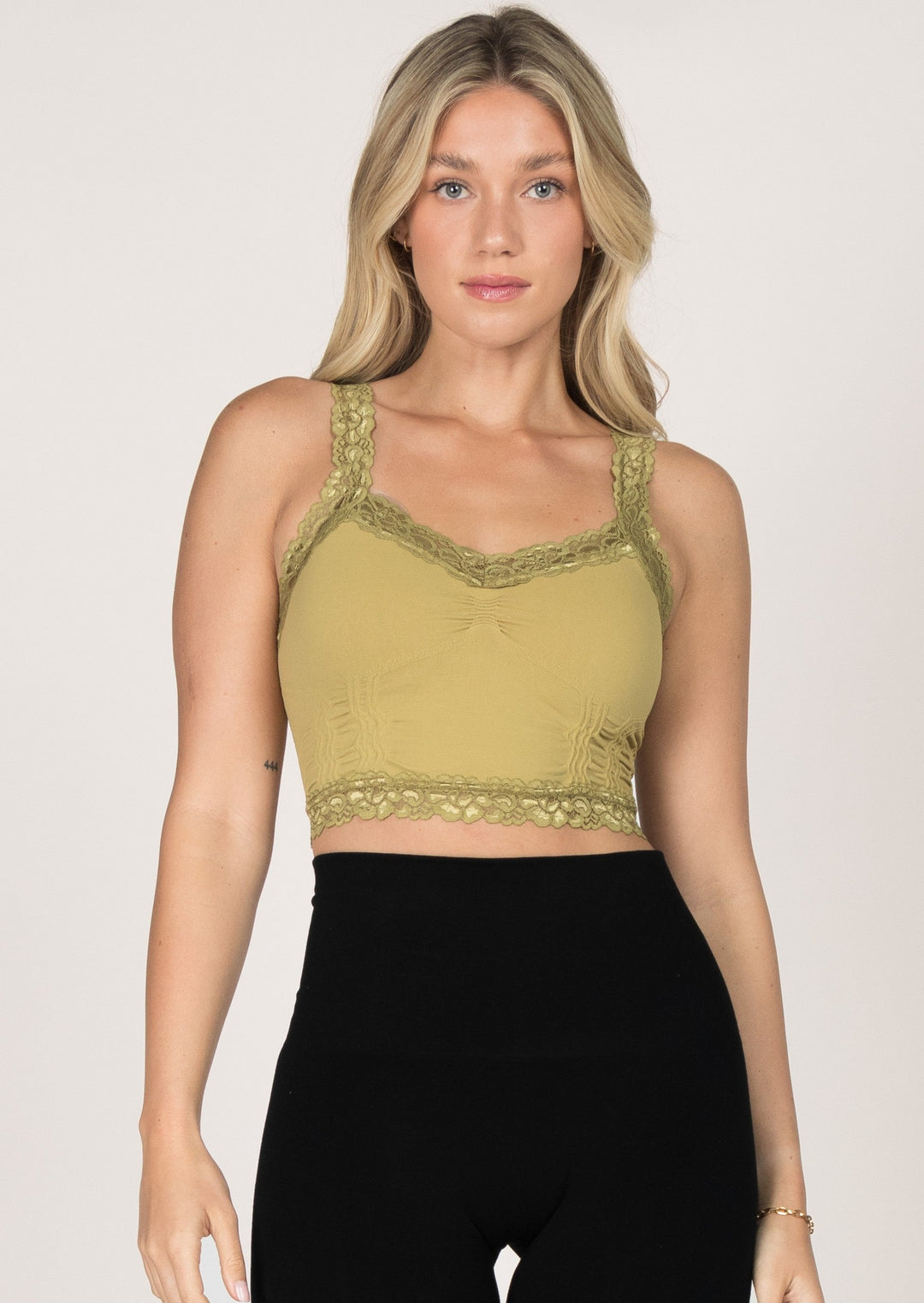 Eyelet Lace Cropped Bubble Cami