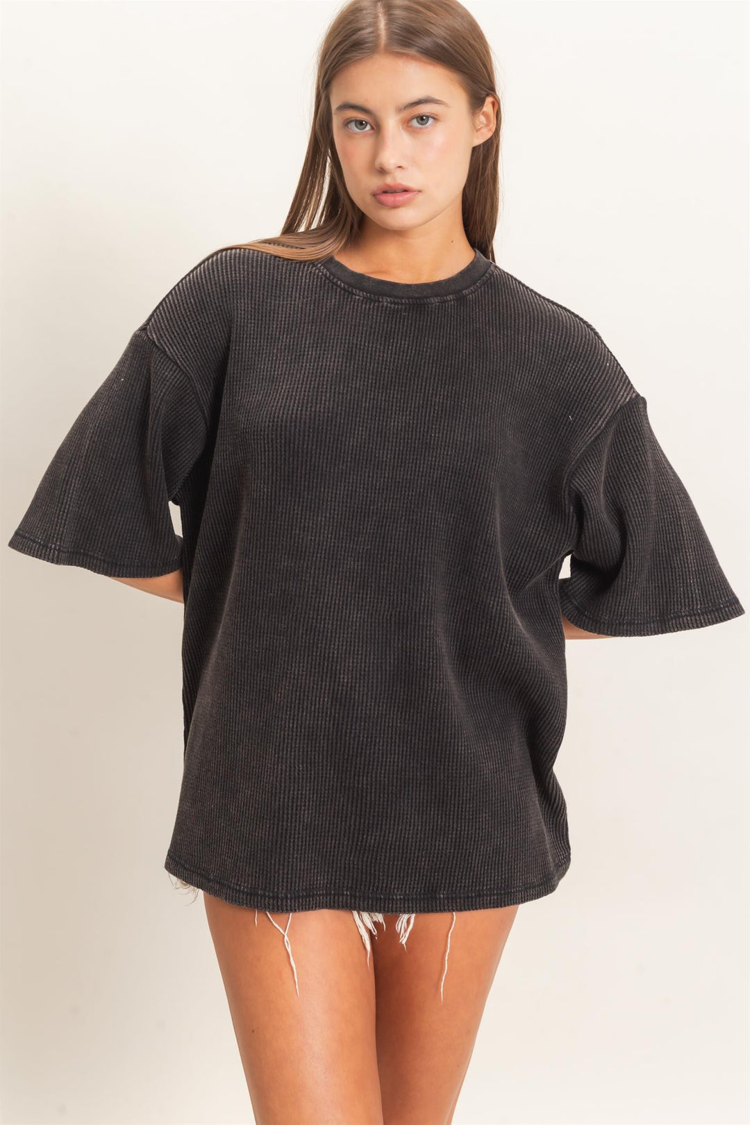 HYFVE Cotton Waffle Tee (Black)