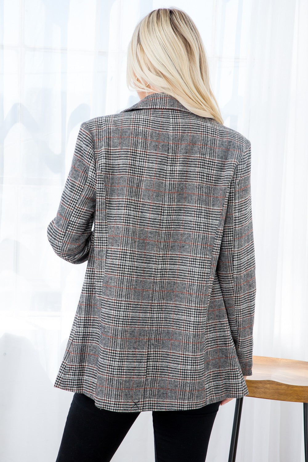Twenty Six Oversized Plaid Blazer