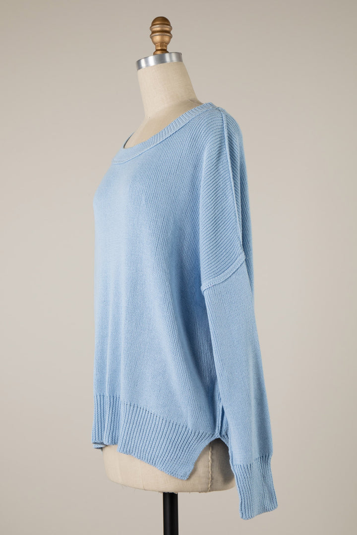 My Cozy At Home Sweater (Light Blue)