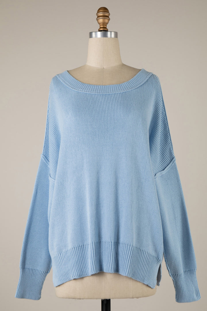 My Cozy At Home Sweater (Light Blue)