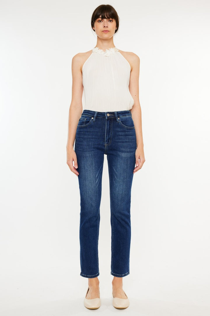 Kancan Adaline Slim Leg Jean (Dark Wash)