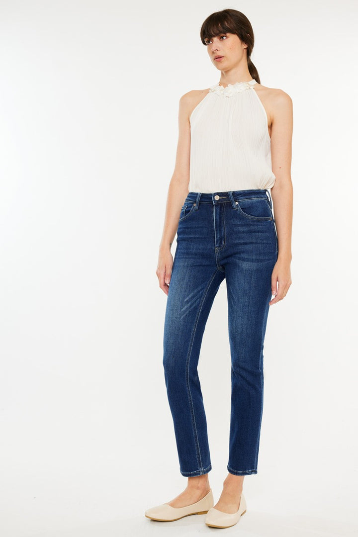 Kancan Adaline Slim Leg Jean (Dark Wash)