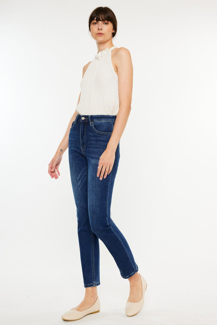 Kancan Adaline Slim Leg Jean (Dark Wash)