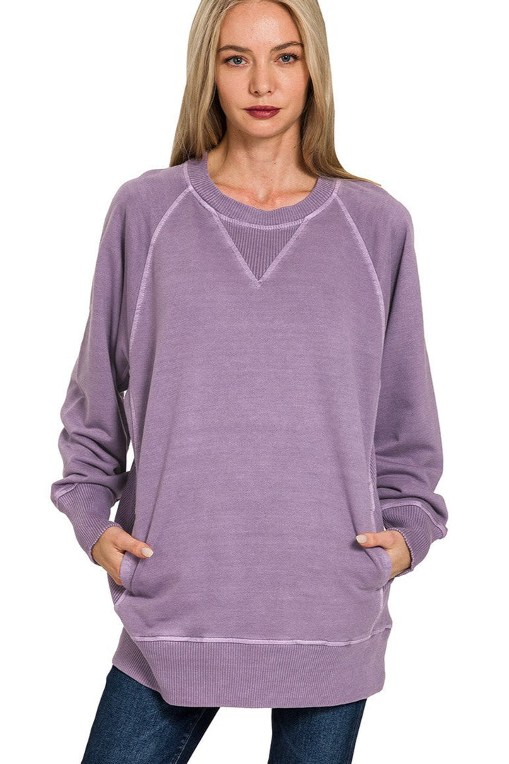 Zen French Terry Sweatshirt (Lilac)