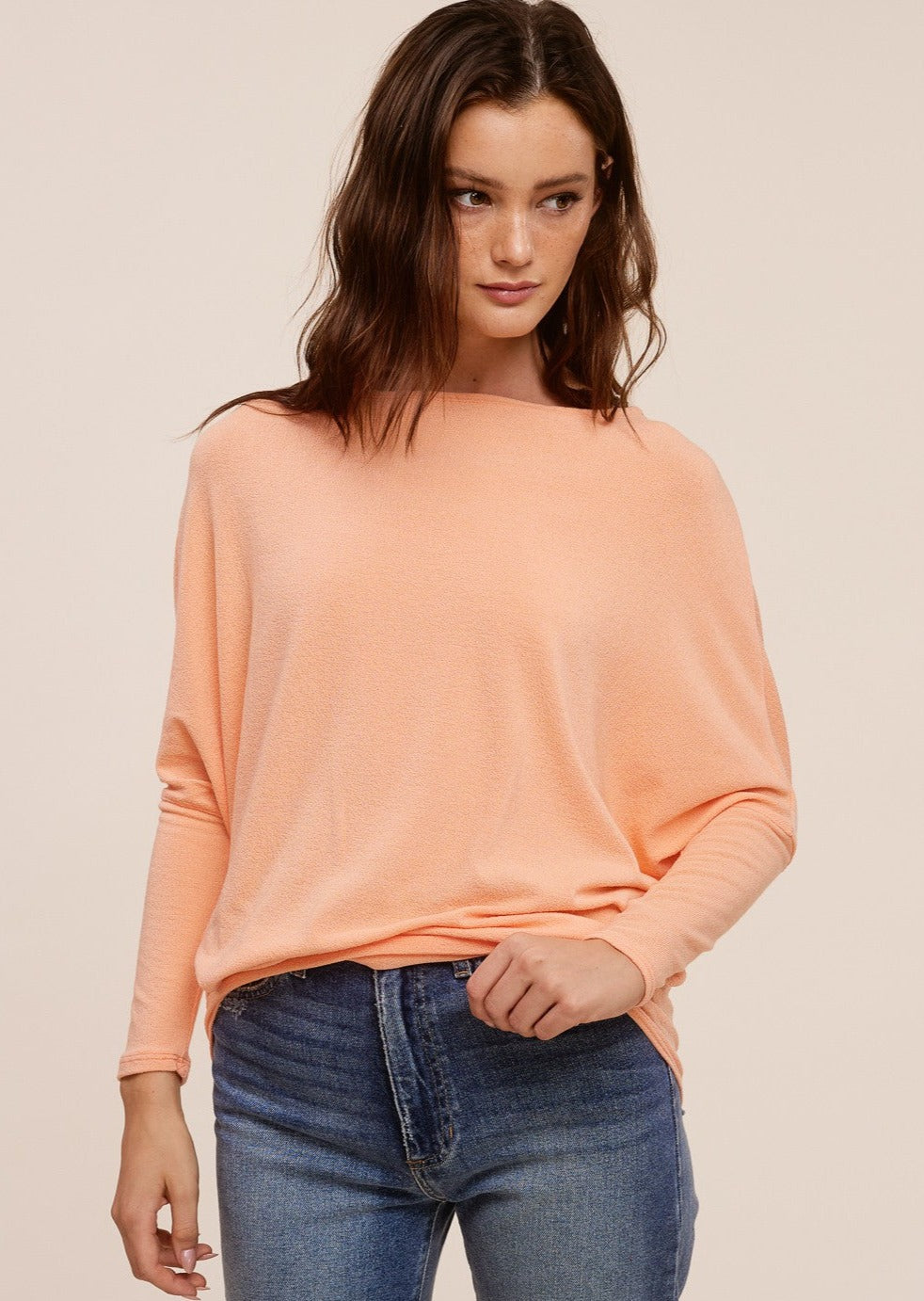Jolie All Day Slouch Top (Papaya)