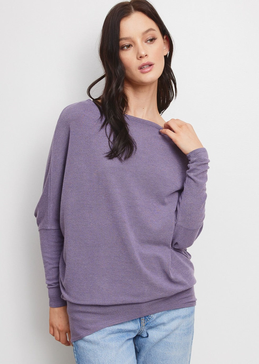 Jolie All Day Slouch Top (Dusty Lilac)