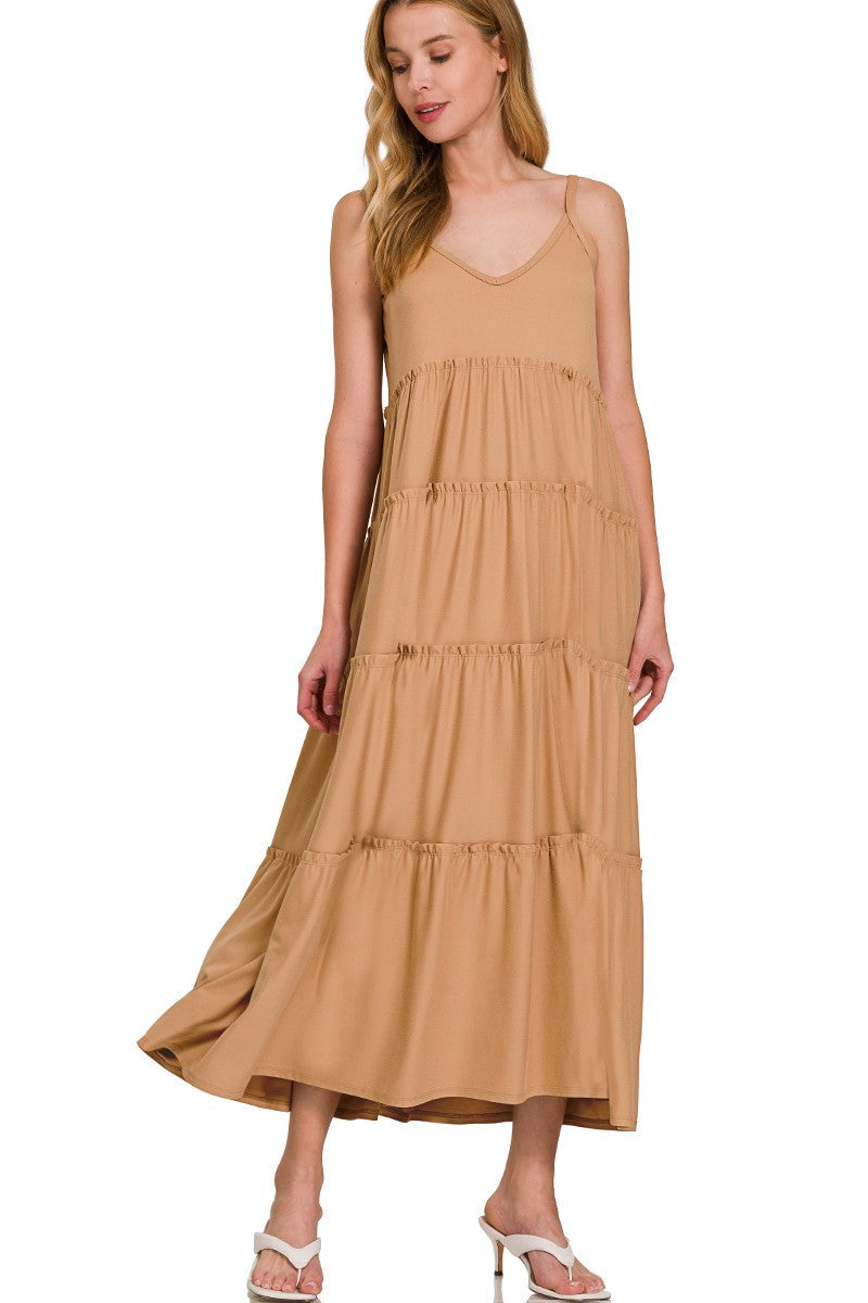 Zen Pocket Maxi Dress (Tan)