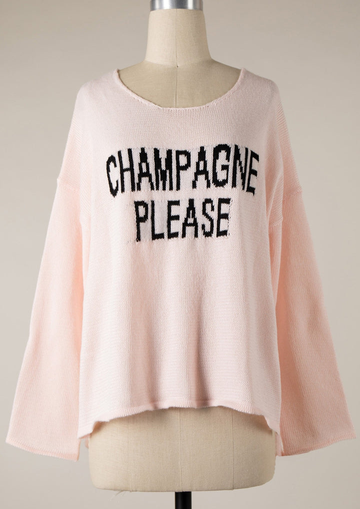 My Cozy Champagne Please Sweater (Blush)