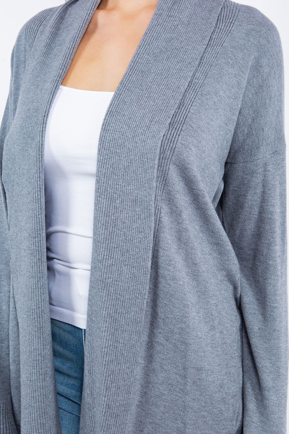 Dreamy Shawl Cardigan (Heather Steel)